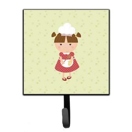 Carolines Treasures Brunette Baker on Green Leash or Key Holder BB7307SH4